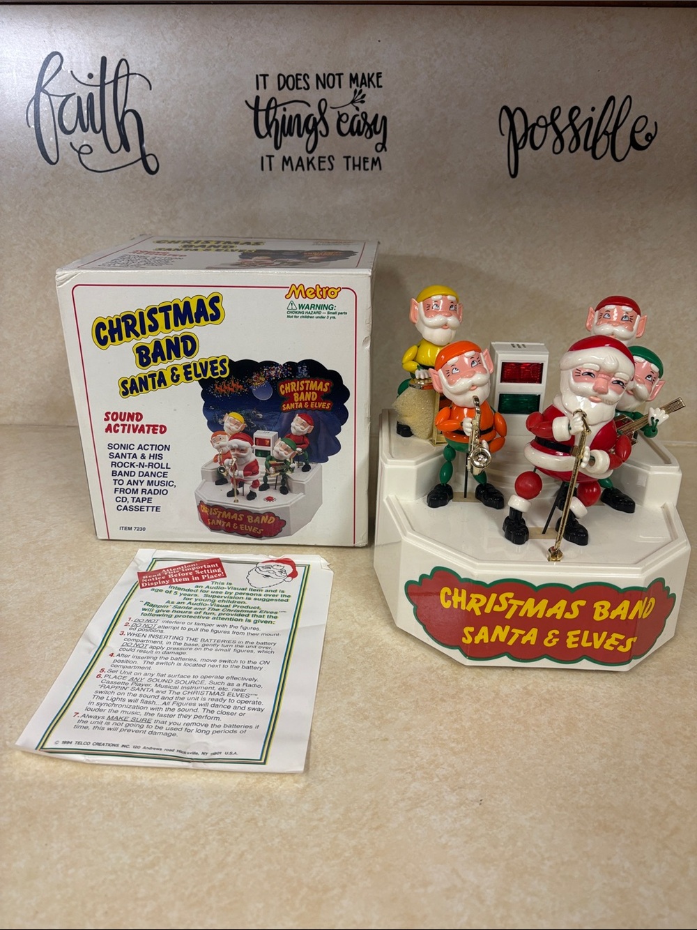 NIB 1989 VINTAGE CHRISTMAS BAND SANTA & ELVES